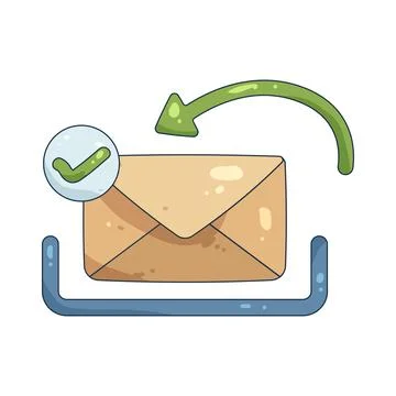 Illustration of Email received Stockillustratie