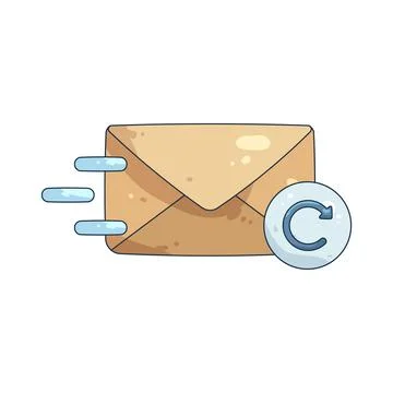 Illustration of Email refresh Stock Illustration