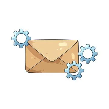 Illustration of Email setting Stock Illustration