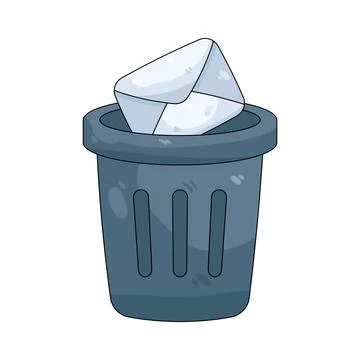 Illustration of Email trash Stock Illustration
