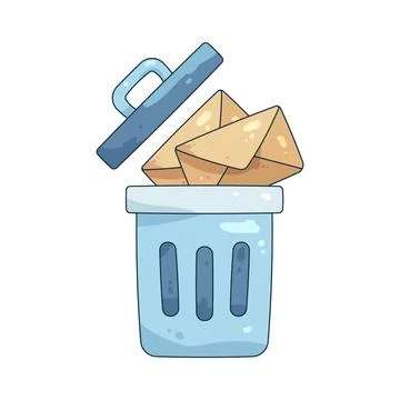 Illustration of Email trash Stock Illustration