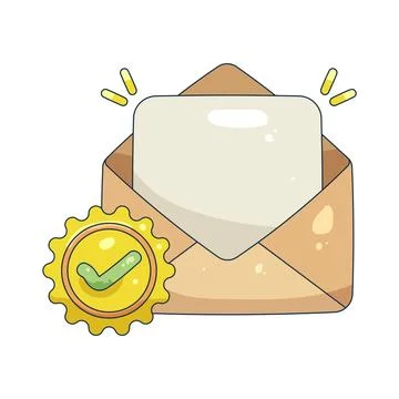 Illustration of Email verification Stock Illustration