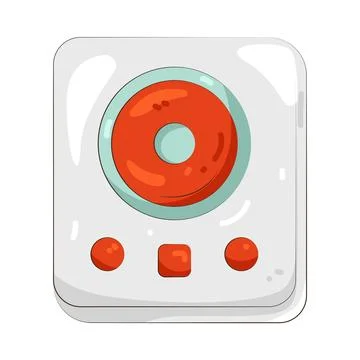 Illustration of emergency button Stockillustratie