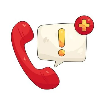 Illustration of emergency call Stock Illustration