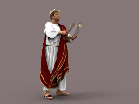 Illustration of Emperor Nero Stock Illustration