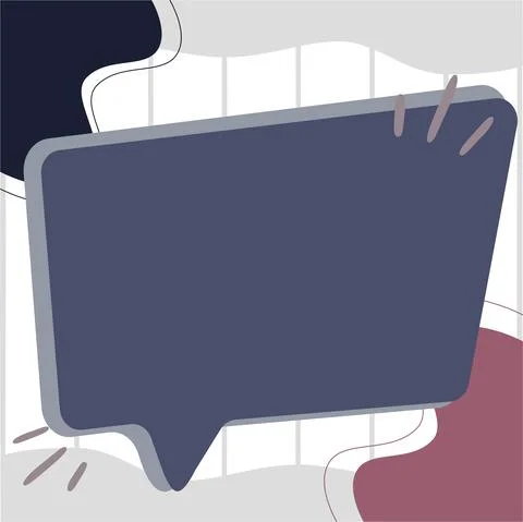 Illustration Of Empty Big Chat Box For Waiting For New Surprising Advertisement 스톡 일러스트