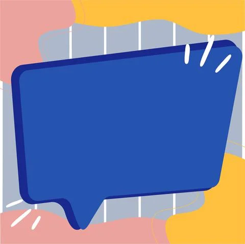 Illustration Of Empty Big Chat Box For Waiting For New Surprising Advertisement Stock Illustration