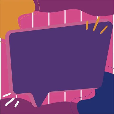 Illustration Of Empty Big Chat Box For Waiting For New Surprising Advertisement Illustrazione stock