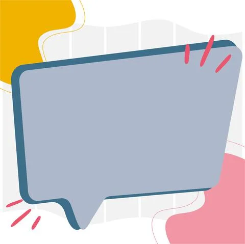 Illustration Of Empty Big Chat Box For Waiting For New Surprising Advertisement Stock Illustration