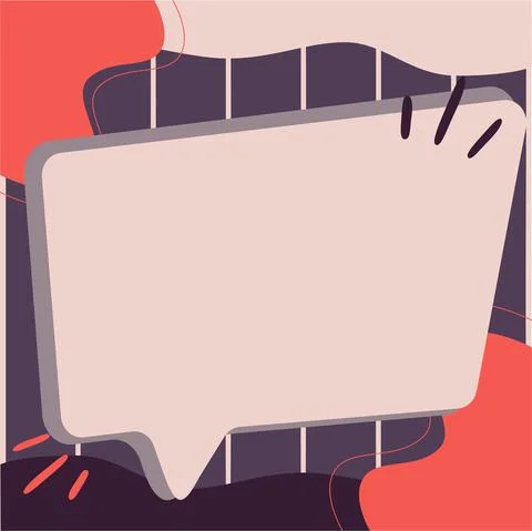 Illustration Of Empty Big Chat Box For Waiting For New Surprising Advertisement Stockillustratie