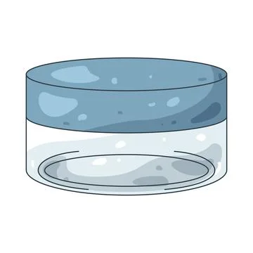 Illustration of empty cream jar Stock Illustration