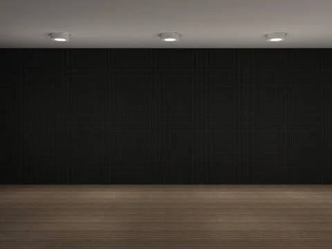 Illustration of a empty gallery wall Stock Illustration