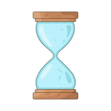 Illustration of empty hourglass Ilustração Stock