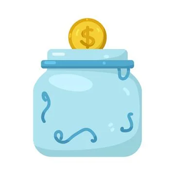 Illustration of empty money jar Stock Illustration