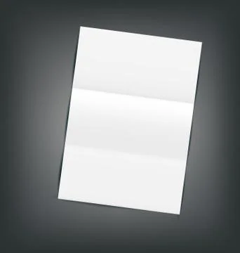 Illustration Empty Paper Sheet with Shadows Stock Illustration