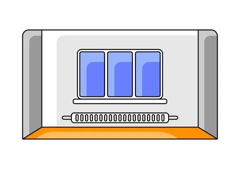 Illustration of empty room. Icon for construction industry and business. Illustrazione stock
