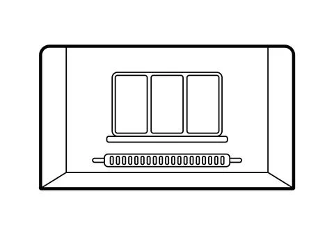 Illustration of empty room. Icon for construction industry and business. Stock Illustration