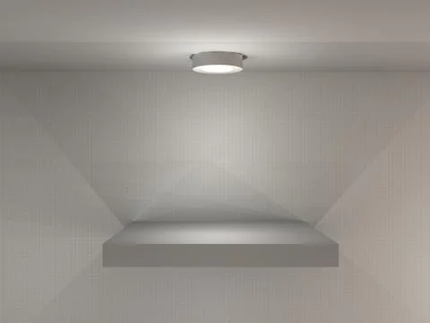 Illustration of a empty shelf for exhibit Stock Illustration