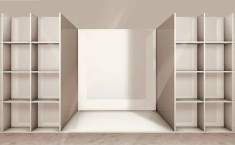 Illustration of empty shelf Stock Illustration