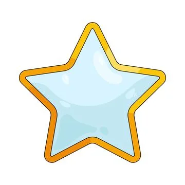 Illustration of empty star Illustrazione stock