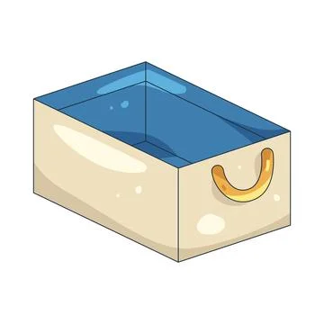 Illustration of empty storage box Stock Illustration