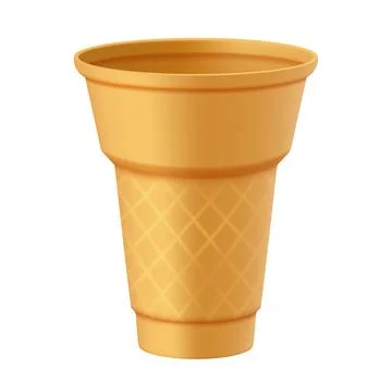 Illustration of an empty waffle cone cup Stock Illustration