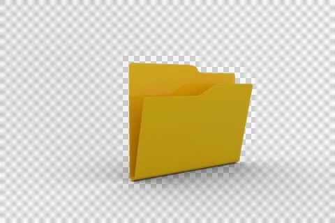 Illustration of empty yellow folder Stock Illustration