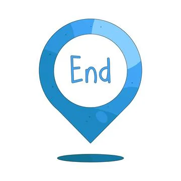 Illustration of End location 스톡 일러스트