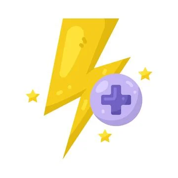 Illustration of Energy plus Illustrazione stock