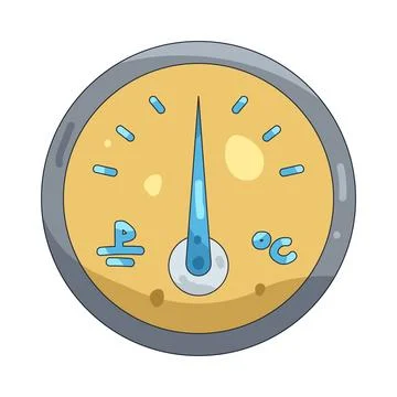 Illustration of Engine temperature 스톡 일러스트
