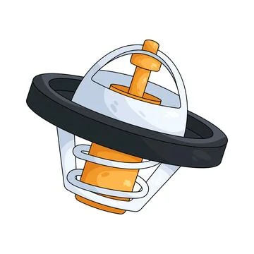 Illustration of engine thermostat 스톡 일러스트