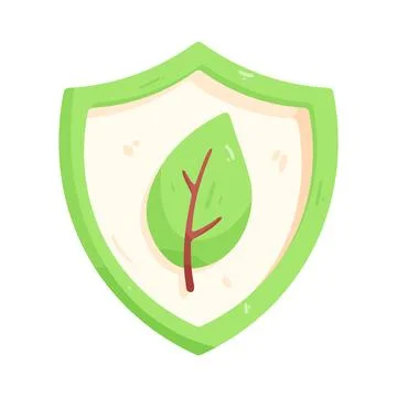 Illustration of environment protection shield Stock Illustration