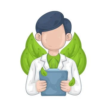 Illustration of environmental scientist Stock Illustration