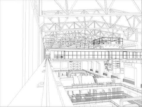 Illustration of equipment for heating system Stock Illustration