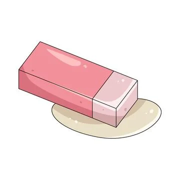 Illustration of eraser tool Illustrazione stock