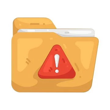 Illustration of Error Folder Stock Illustration