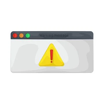 Illustration of error message 스톡 일러스트