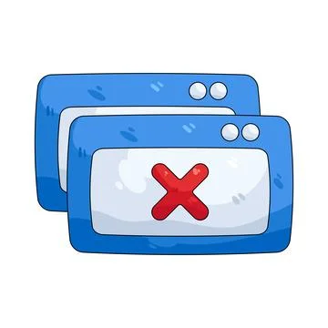 Illustration of error message window Stock Illustration
