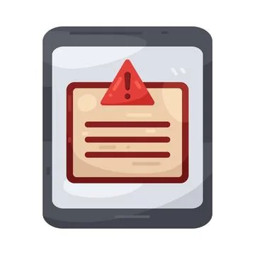 Illustration of error notification Stock Illustration