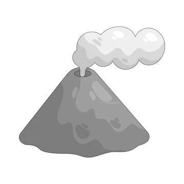 Illustration of erupting volcano Ilustración de archivo
