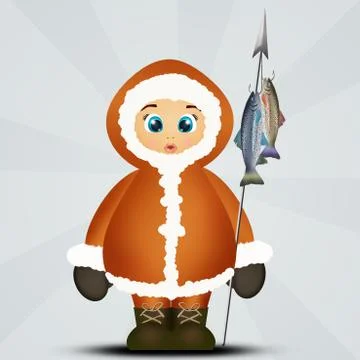 Illustration of eskimo Stock Illustration