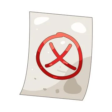 Illustration of Exam failed Stock Illustration