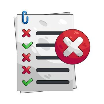 Illustration of Exam failed Stock Illustration