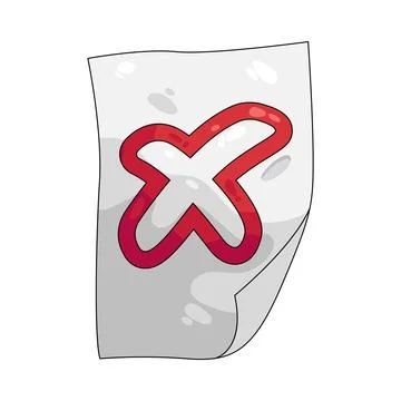 Illustration of Exam failed Stock Illustration