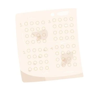 Illustration of exam paper Stock Illustration