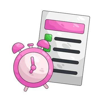 Illustration of Exam time Stock Illustration