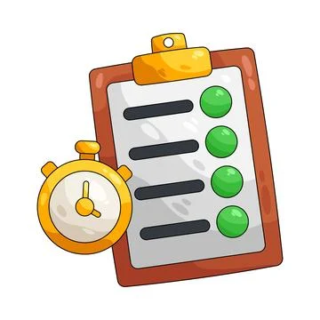 Illustration of Exam time Stock Illustration