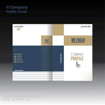 Illustration of an example of a brochure with placeholder texts. Stockillustratie