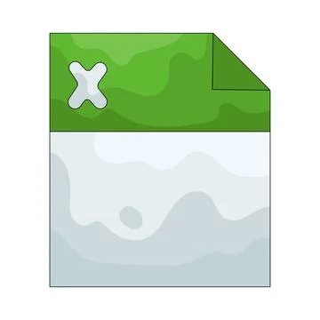 Illustration of Excel file Stock Illustration