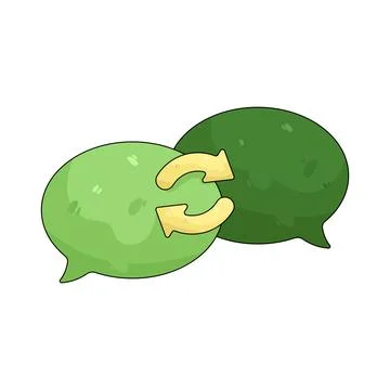 Illustration of exchange message Stock Illustration